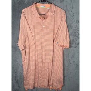 NWT Tasc Performance Cloud Polo Mens 2XL Orange Blue Striped